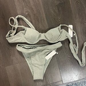 Somerfield Swim Textured Sage Bikini Top